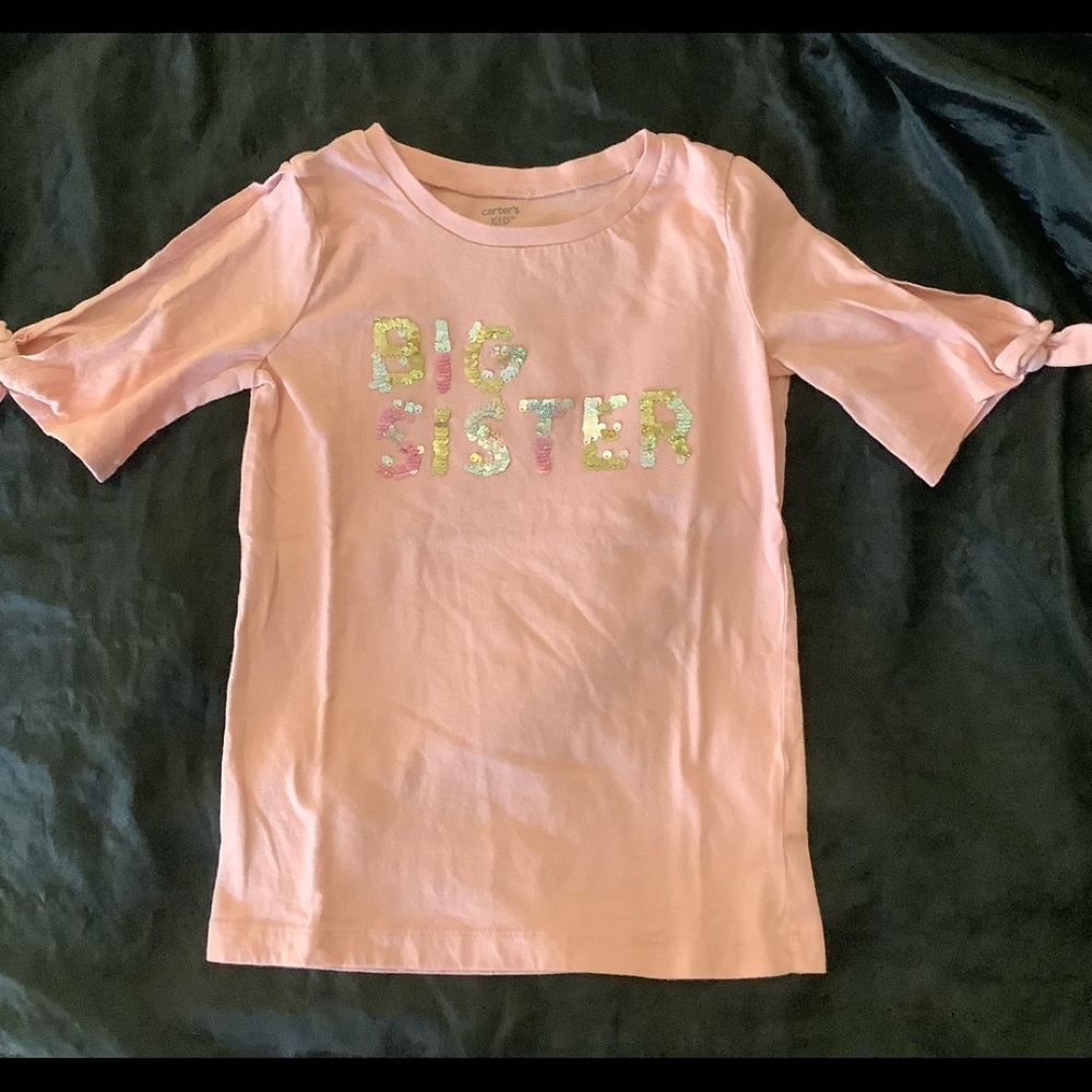 Like new big sister shirt pale pink